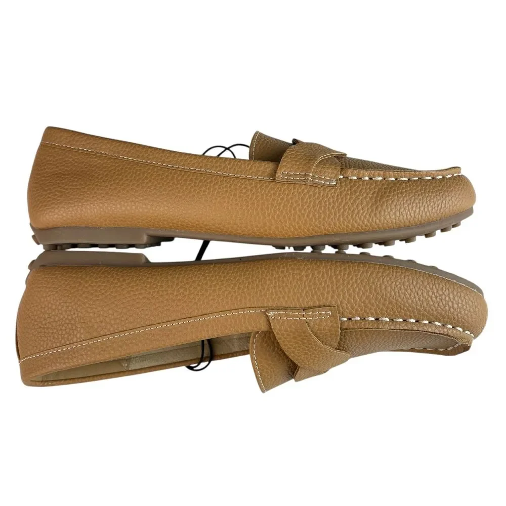 St. John’s Bay Women's Comox Loafers 8M Tan Slip‑On Comfort‎ Memory Foam Casual